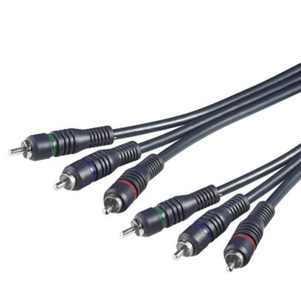 PremiumCord Kabel 3x CINCH-3x CINCH M/ M 2m HQ