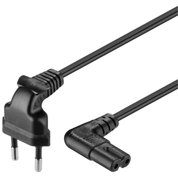 PremiumCord Kábel sieťový 230V k magnetofónu so zahnutými konektormi 2m