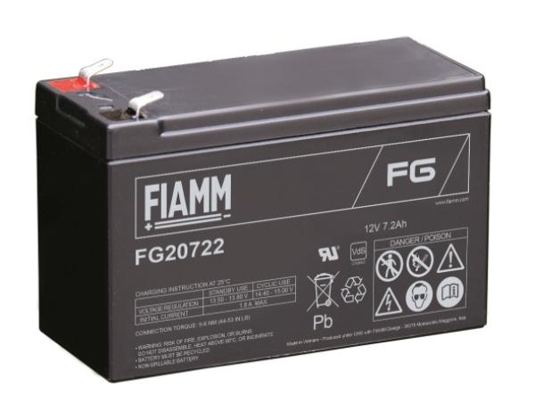Fiamm olověná baterie FG20722 12V/ 7, 2Ah Faston 6, 3