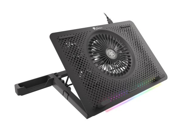 Chladící podložka pro NB Genesis Oxid 450 RGB do 15.6", hliníkové tělo 