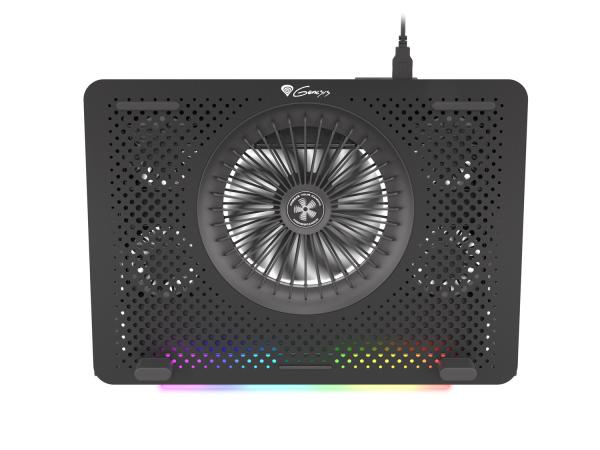 Chladící podložka pro NB Genesis Oxid 450 RGB do 15.6", hliníkové tělo 