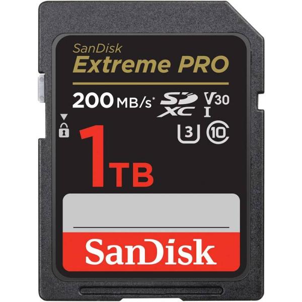 SanDisk Extreme PRO/ SDXC/ 1TB/ 200MBps/ UHS-I U3 / Class 10/ Černá