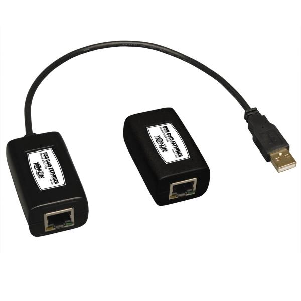 Tripplite Extender (přijímač a vysílač), 1-port USB přes Cat5/ Cat6, až 45.72m