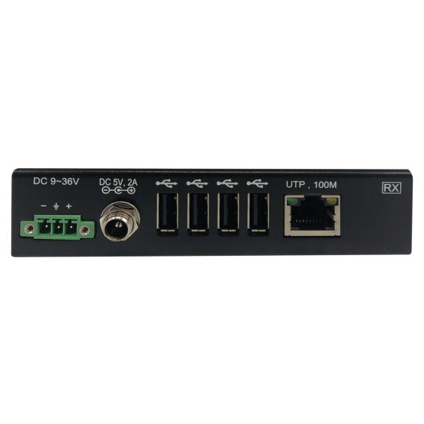 Tripplite Extender, 4-port USB 2.0 cez Cat6, ESD ochrana, PoC, priemyselný, možnosť montáže, 100mm 