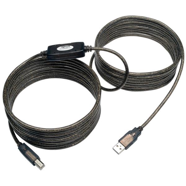 Tripplite Predlžovací kábel aktívny USB-A, USB-B 2.0 s opakovačom (Samec/ Samec), 7.62m