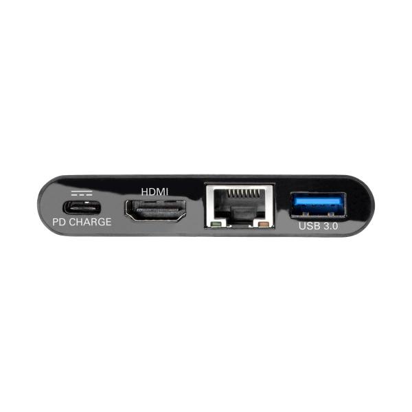 Tripplite Mini dokovací stanice USB-C / HDMI, USB-A, GbE, 60W nabíjení, HDCP, černá 