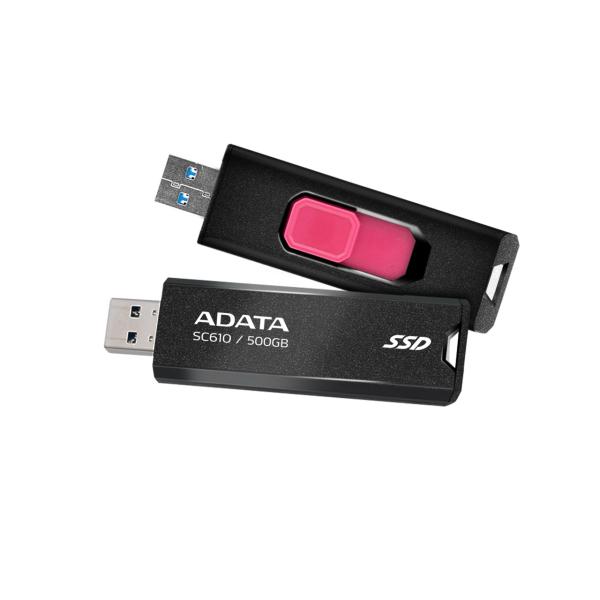 ADATA SC610/ 500GB/ SSD/ Externá/ Čierna/ 5R 