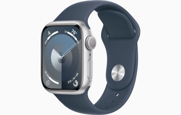 Apple Watch S9/ 41mm/ Silver/ Sport Band/ Storm Blue/ -S/ M