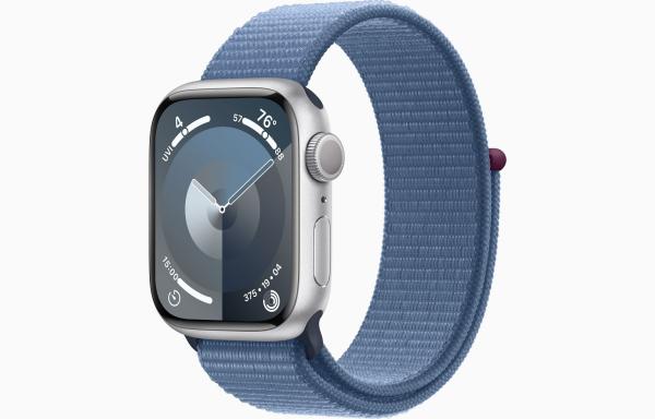 Apple Watch S9/ 45mm/ Silver/ Šport Band/ Winter Blue