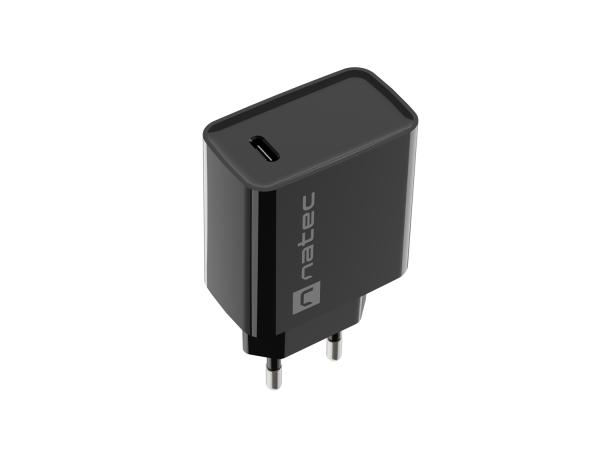 Univerzálna nabíjačka Natec RIBERA 20W 1X USB-C, čierna 