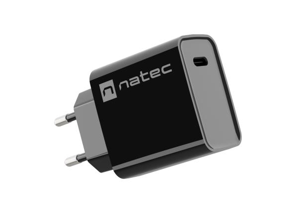Univerzálna nabíjačka Natec RIBERA 20W 1X USB-C, čierna 