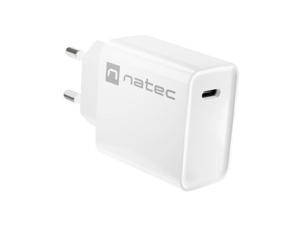 Univerzálna nabíjačka Natec RIBERA 20W 1X USB-C, biela 