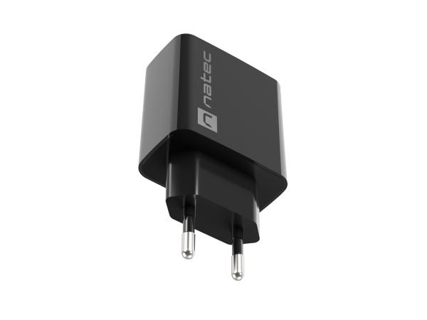 Univerzálna nabíjačka Natec RIBERA 18W 1X USB-A, čierna 