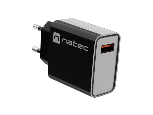 Universální nabíječka Natec RIBERA 18W 1X USB-A, černá 