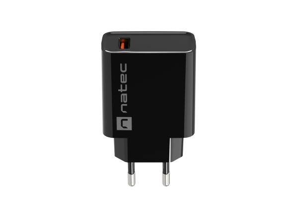 Univerzálna nabíjačka Natec RIBERA 18W 1X USB-A, čierna