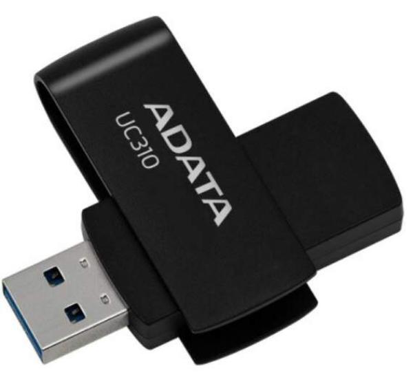ADATA UC310/ 64GB/ USB 3.2/ USB-A/ Černá 