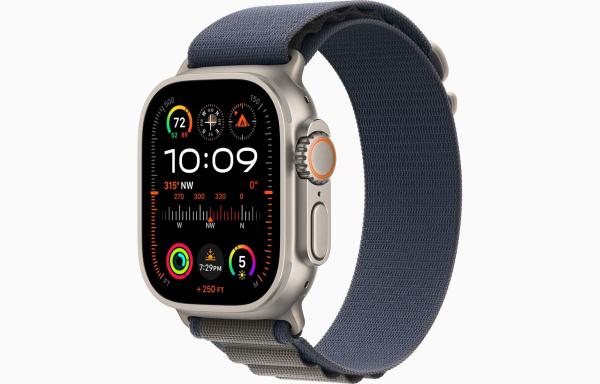 Apple Watch Ultra 2/ 49mm/ Titan/ Sport Band/ Blue Alpine/ Medium