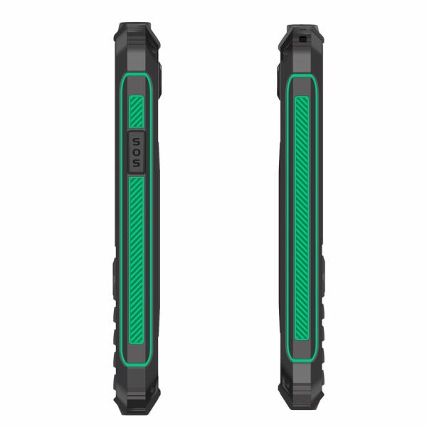 EVOLVEO StrongPhone W4, vodotesný odolný Dual SIM telefón, čierno-zelená 