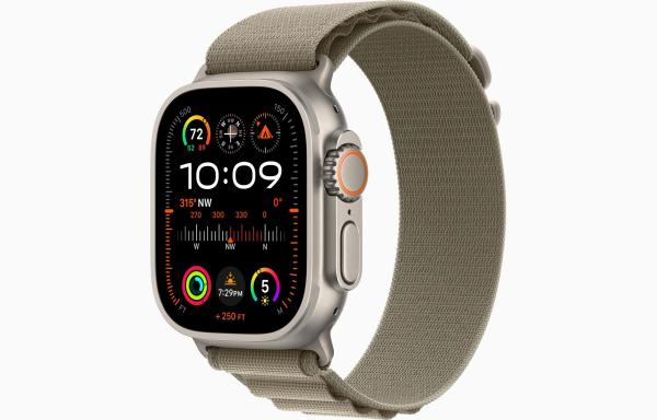 Apple Watch Ultra 2/ 49mm/ Titan/ Sport Band/ Olive Alpine/ Medium