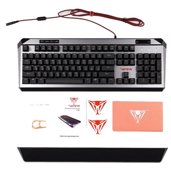 Patriot Viper 765 RGB/ Drôtová USB/ RU layout/ Čierna-strieborná 