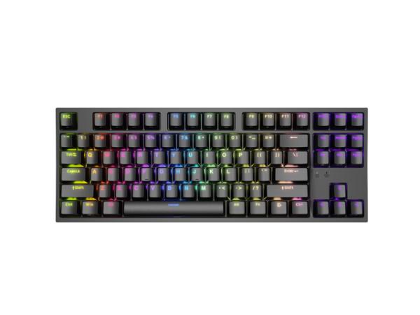 Genesis herná mechanická klávesnica THOR 404/ RGB/ Gateron Yellow Pro/ Drôtová USB/ US layout/ Čierna