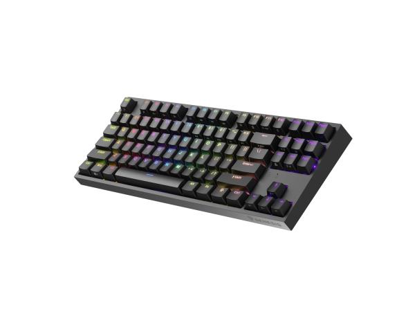 Genesis herná mechanická klávesnica THOR 404/ RGB/ Gateron Yellow Pro/ Drôtová USB/ US layout/ Čierna 