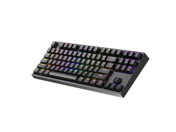 Genesis herní mechanická klávesnice THOR 404/ RGB/ Gateron Yellow Pro/ Drátová USB/ US layout/ Černá 