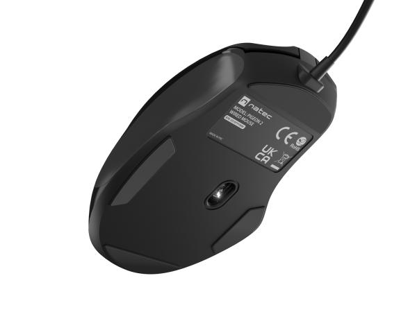 Natec optická myš PIGEON 2/ 4 000 DPI/ Kancelářská/ Optická/ Drátová USB/ Černá 