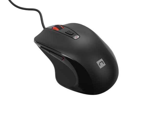 Natec optická myš PIGEON 2/ 4 000 DPI/ Kancelárska/ Optická/ 4 000 DPI/ Drôtová USB/ Čierna