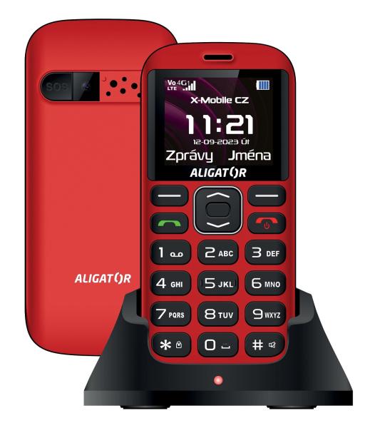 ALIGATOR A720 4G Sen.červeno-čern+st.nab.