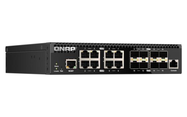 QNAP switch QSW-3216R-8S8T (8x 10G GbE porty + 8x 10G SFP+ porty, polovičná šírka) 