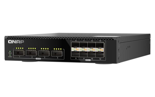 QNAP riadený switch QSW-M7308R-4X (4x 100GbE porty + 8x 25GbE porty, polovičná šírka) 