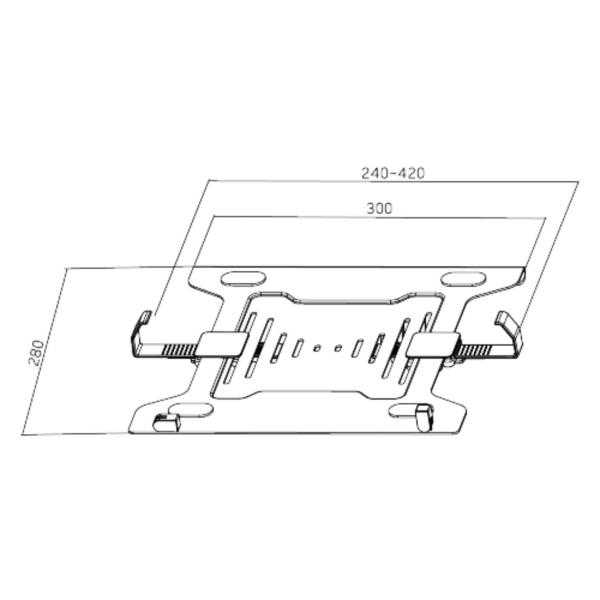 Držiak laptopu Brateck NBH-2 