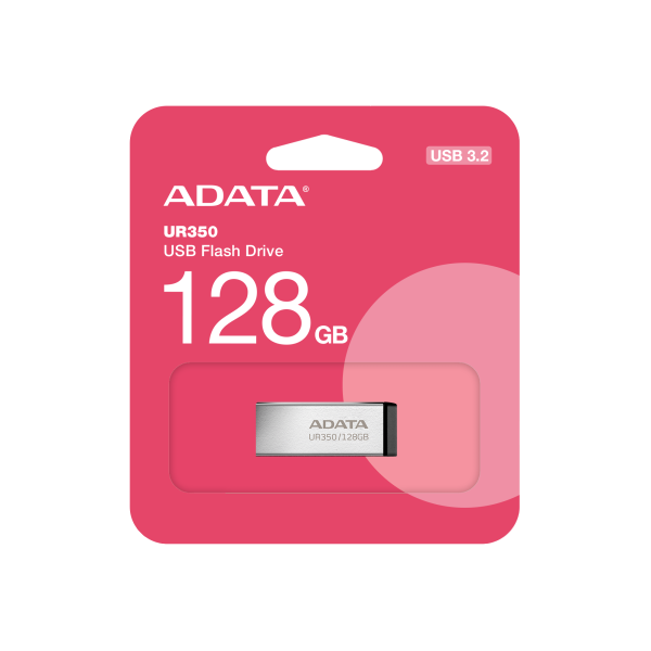 ADATA UR350/ 128GB/ USB 3.2/ USB-A/ Čierna 