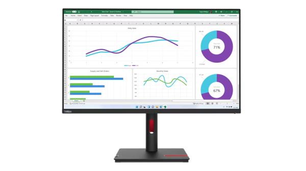 LENOVO LCD T32h-30 - 31.5"&quot;, IPS, matný, 16:9, 2560x1440, 178/ 178, 4ms, 350cd/ m2, 1000:1, USB-C, HDMI, DP, USB Hub, RJ-45, VESA, Pivot