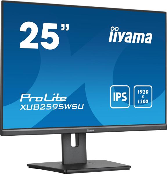iiyama ProLite/ XUB2595WSU-B5/ 25"/ IPS/ 1920x1200/ 75Hz/ 4ms/ Black/ 3R 