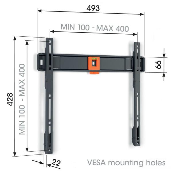 Vogel&quot;s TVM 1403, fixný TV držiak pre obrazovky 32-77", 50 kg 