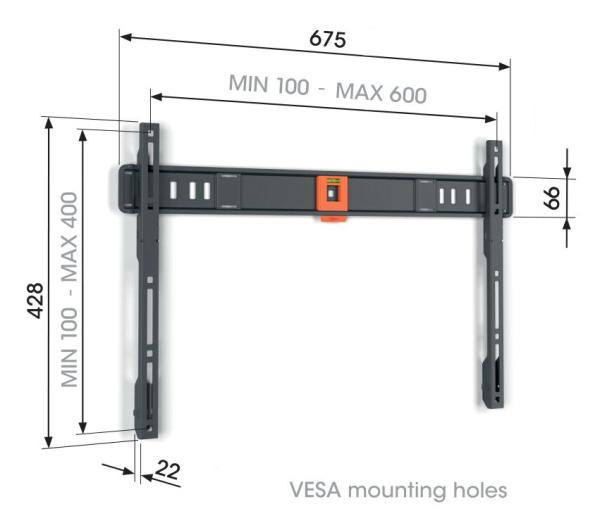 Vogel&quot;s TVM 1603, fixný TV držiak pre obrazovky 40-100", 75 kg 
