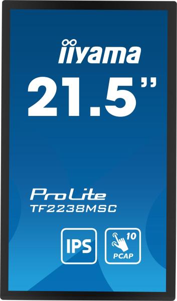 22" iiyama TF2238MSC-B1: PCAP, IPS, FHD, HDMI, DP 