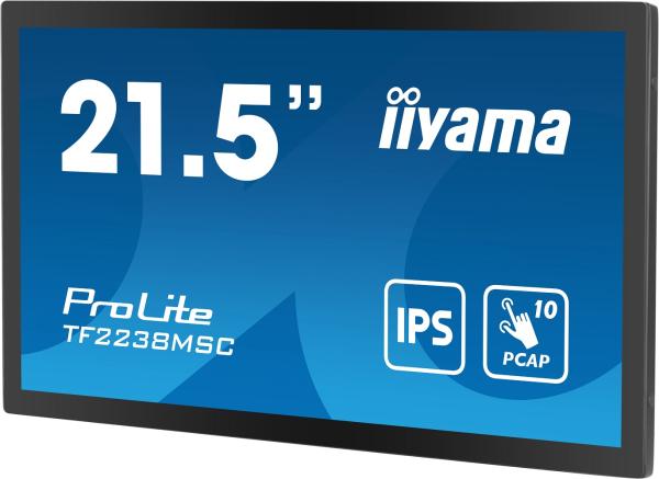 22" iiyama TF2238MSC-B1: PCAP, IPS, FHD, HDMI, DP 