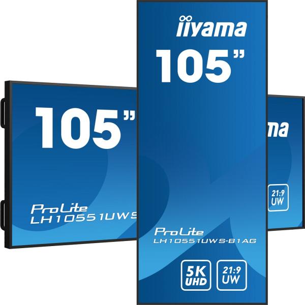 105" iiyama LH10551UWS-B1AG: IPS, 5K, USB-C, 24/ 7 