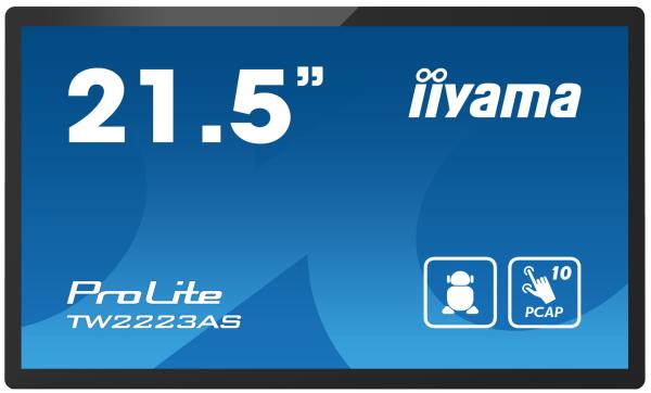 22" iiyama TW2223AS-B1: PCAP, Android 12, FHD
