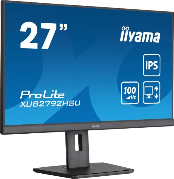 iiyama ProLite/ XUB2792HSU-B6/ 27"/ IPS/ FHD/ 100Hz/ 0, 4ms/ Black/ 3R 