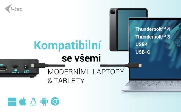 i-tec USB-C Triple 4K Display Docking Station Gen2 Pro, PD 100W 