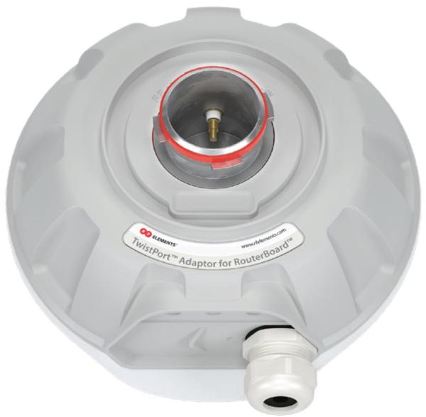 RF elements TwistPort™ hliníkový adaptér pre RouterBOARD