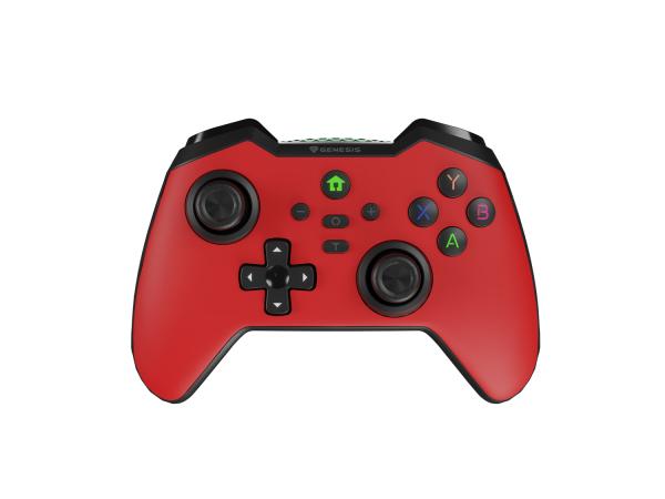 Bezdrátový gamepad Genesis MANGAN 400 pro PC/ Switch/ Mobil, červený