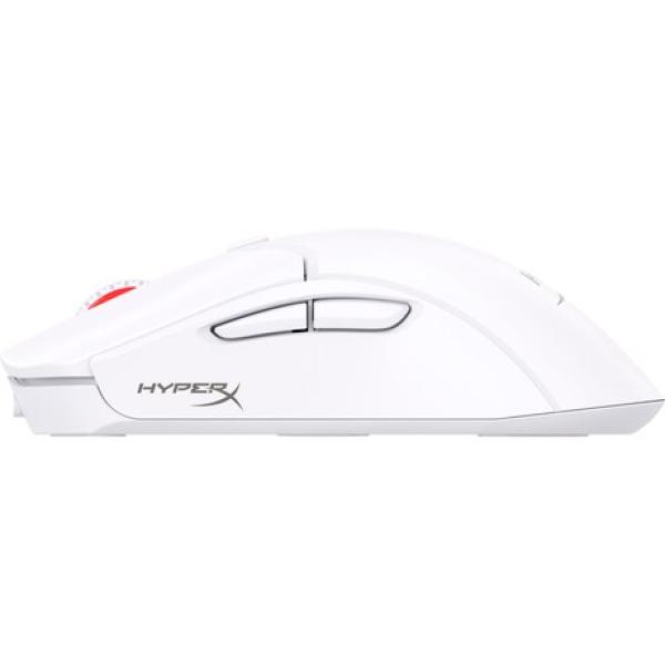 HP HyperX Pulsefire Haste 2 Mini/ Herná/ Optická/ Pre pravákov/ 26 000 DPI/ Drôtová+bezdrôtová/ Biela 