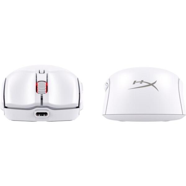 HP HyperX Pulsefire Haste 2 Mini/ Herná/ Optická/ Pre pravákov/ 26 000 DPI/ Drôtová+bezdrôtová/ Biela 