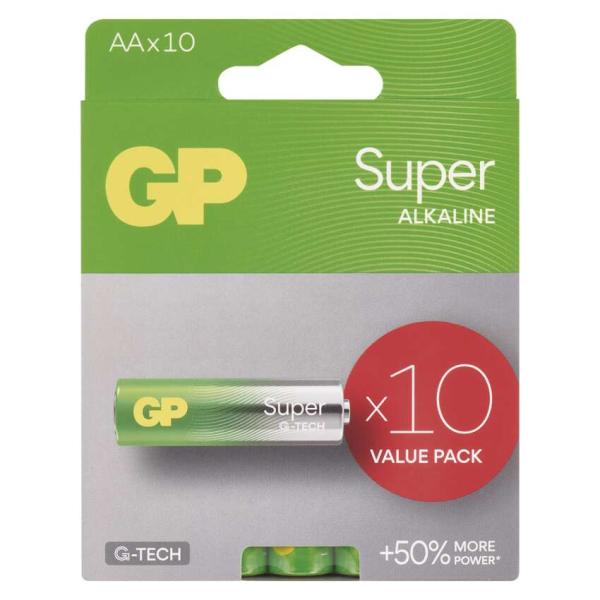 GP Alkalická baterie SUPER AA (LR6)- 10ks