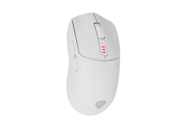 Genesis herná myš ZIRCON 500/ Herná/ Optická/ 10 000DPI/ Bezdrôtová USB + Bluetooth/ Biela